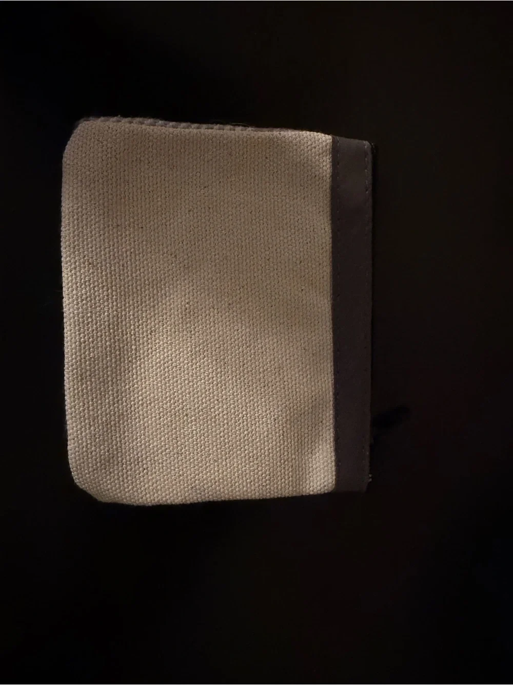 Striped Wool Zip Pouch - Gray and Brown